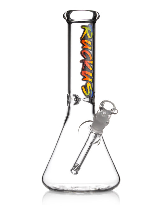 Ruckus Glass 12" Tie Dye Beaker Bong - Premium Glass Water Pipe with Ice Catcher