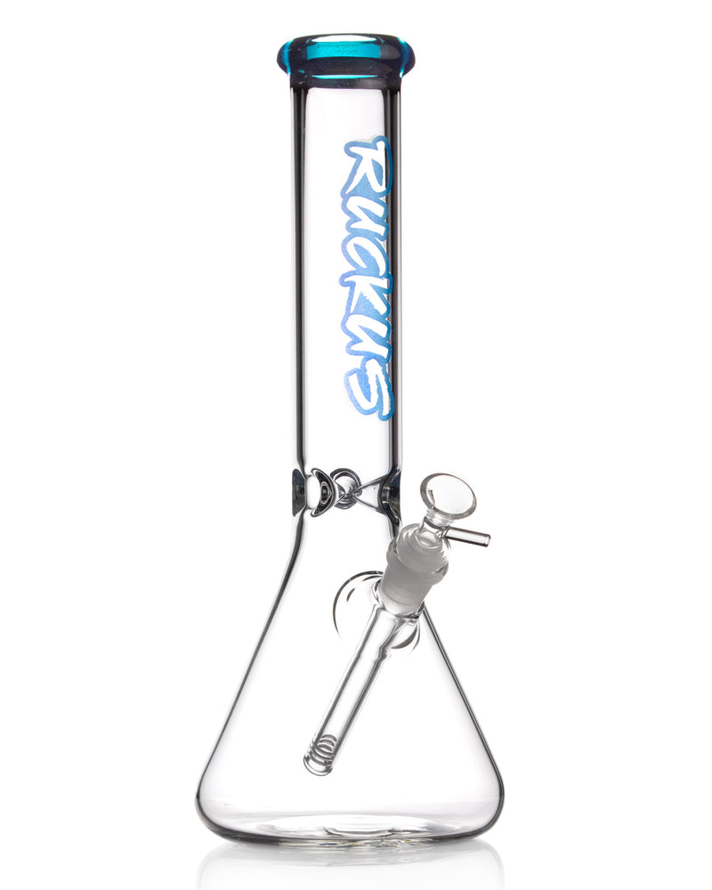 Load image into Gallery viewer, Ruckus Glass 12&quot; Colored Lip Beaker Bong

