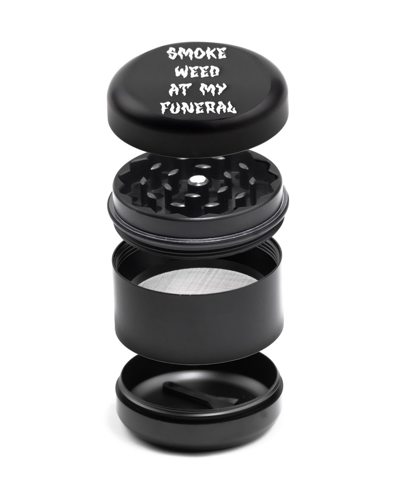Load image into Gallery viewer, BlackCraft Cult Smoke Weed At My Funeral 4 Piece Grinder
