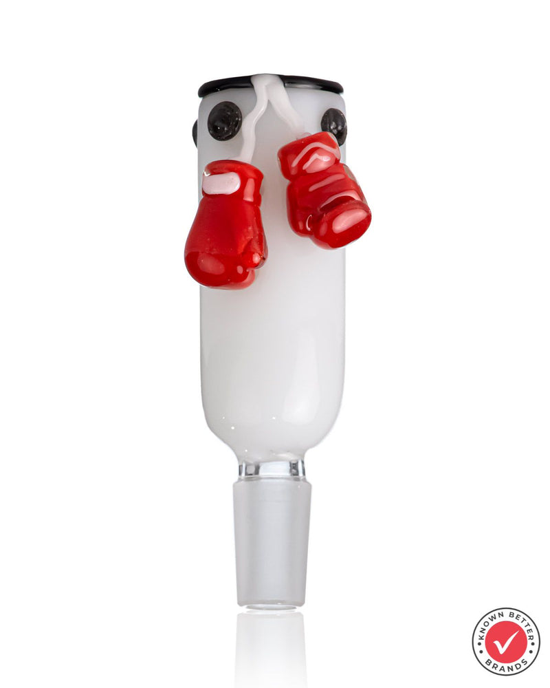 Load image into Gallery viewer, White TYSON 2.0 Heavy Punching Bag Bowl Piece with 2 Red Boxing Gloves Hanging on The Back
