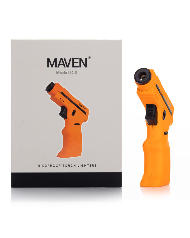 Load image into Gallery viewer, Orange Maven K2 torch with box- the perfect combination of power and precision
